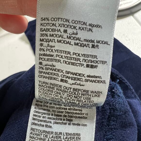 Bebe (26x28.5) Navy Blue Velveteen Heartbreaker Skinny Ankle Pants Low Rise NWT - Picture 8 of 8